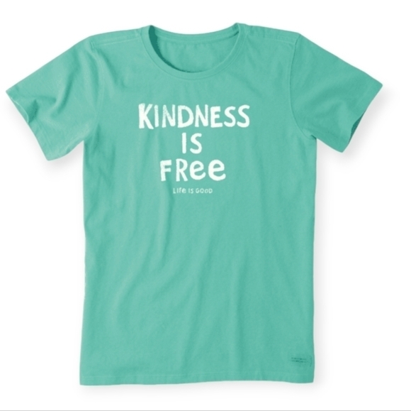 Life Is Good Tops - Life is Good "Kindness Is Free" Women's Cotton T Shirt Size Small